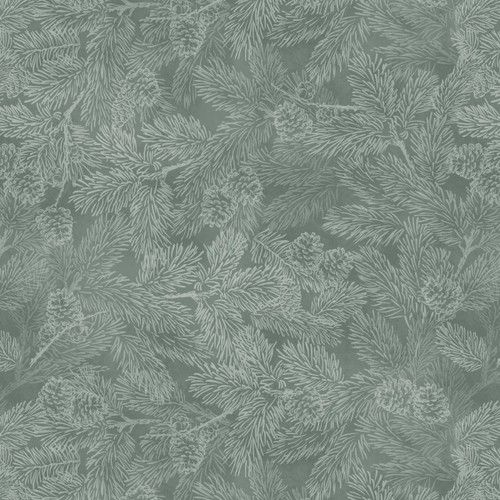 Studio E Fabrics Just a Dusting Michelle Austin Pine Etching Hunter