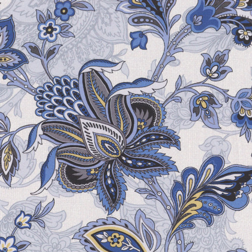 Benartex Fabrics The Drawing Room Footstool Blue 108 Inch Wide Quilt Back