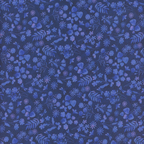 Studio E Fabrics Garden Park Jennifer Brinley Mini Floral Monotone Navy