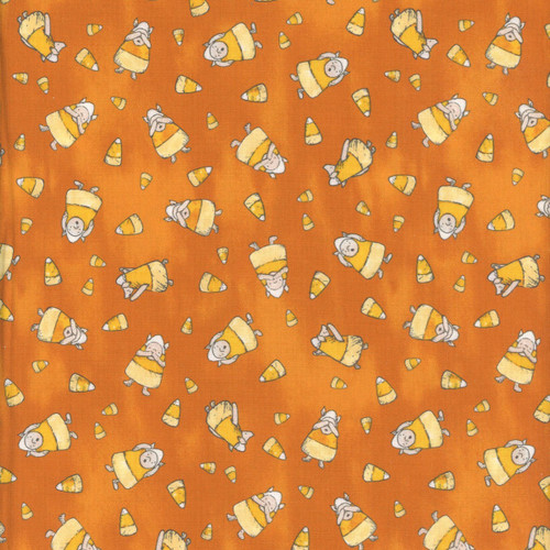 Studio E Fabrics Haunted Acre Wood W.A. Dodge Candy Piglets Orange
