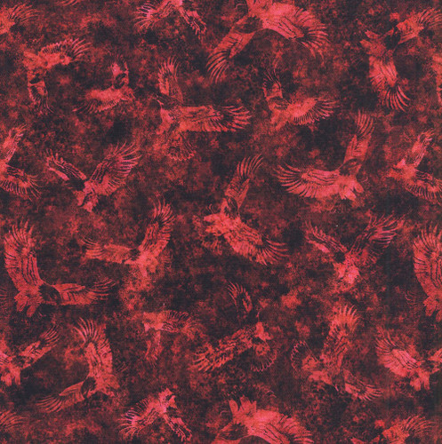 Quilting Treasures Fabrics Stars, Stripes, and Steel Dan Morris Red Tonal American Eagle