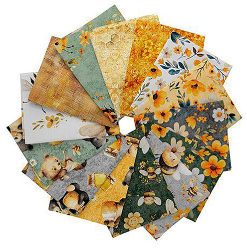 Quilting Treasures Fabrics Buzz, Buzz, Buzz Dan Morris Fat Quarter Bundle 14 Pcs