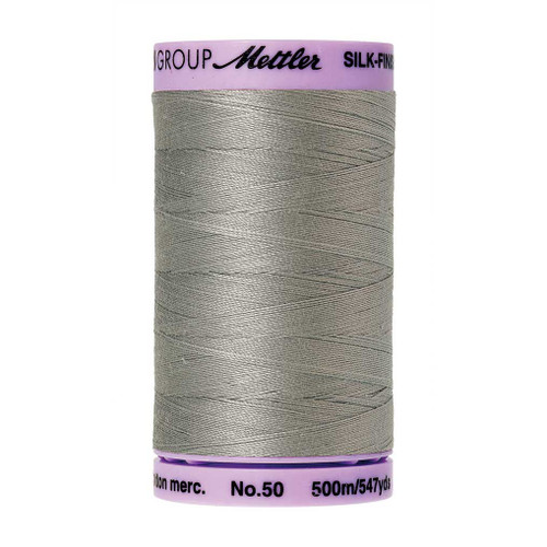 Mettler 50 Weight Silk Finish Cotton Thread  547 yards Titan Gray