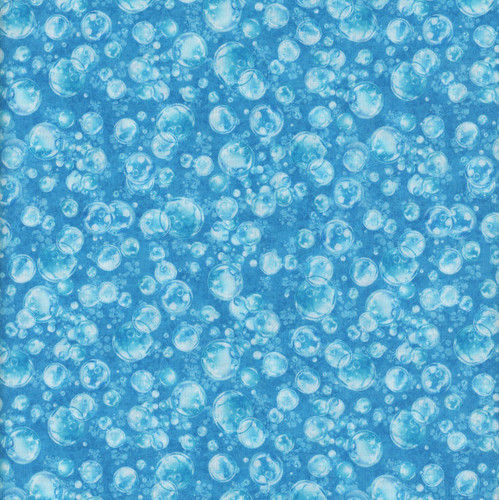 Quilting Treasures Fabrics QT Cuties Dan Morris Creative Blue Bubbles