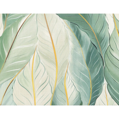 Hamilton Fabtrics Leaflet Nile Green Waving Tropical Leaves