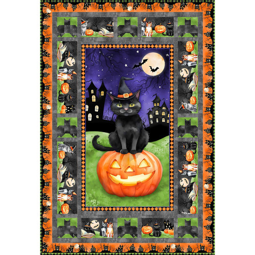 Wilmington Prints Spooky Tails Nancy Mink Large Panel Multi