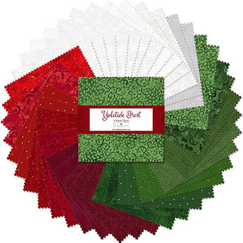 Wilmington Prints Yuletide Frost Essentials Charm Pack Five Inch Squares