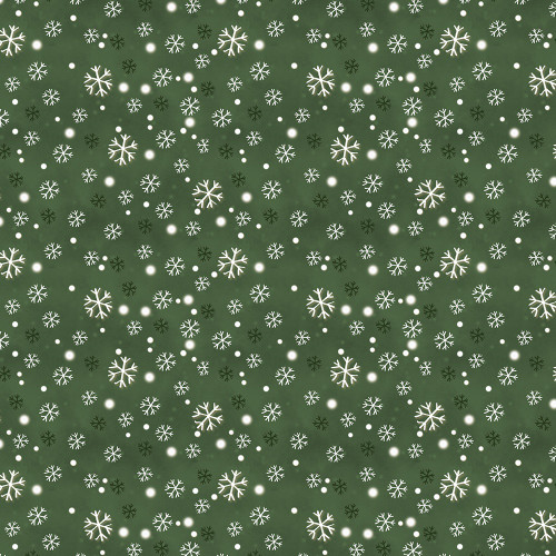 Wilmington Prints The Jolly North Anne Tavoletti Snowflakes Green