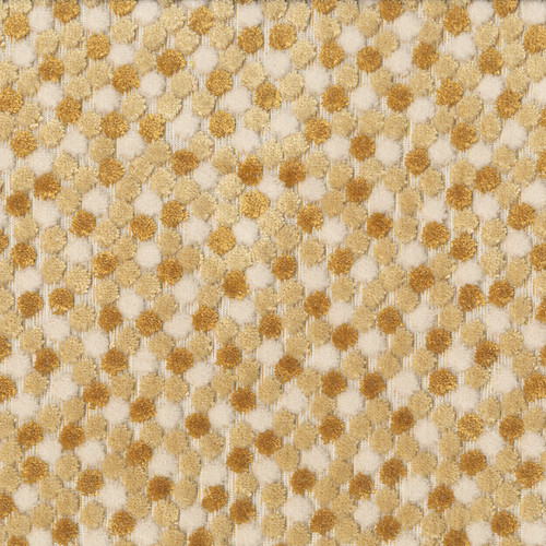 Hamilton Fabrics Athena Honey Yellow Chenille Polka Dots