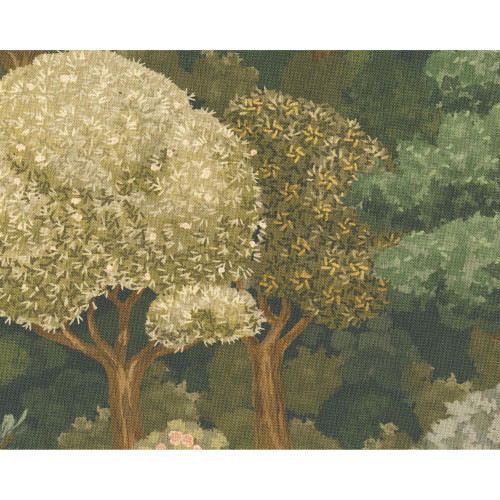 Hamilton Fabrics Hilltop Cypress Green Tree Scape Forest
