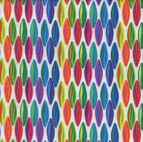 Benartex Fabrics Kaleidoscope Metamorphosis White Multi