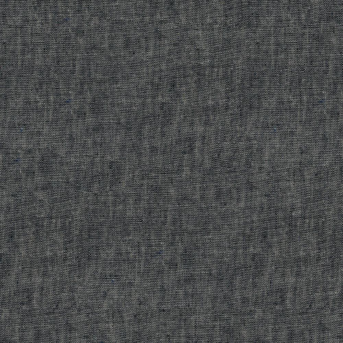 Lumin Fabrics White Owl Textiles Cortina Yarn Dyed Linen Ash Graphite Grey, fabric close-up showing a finely woven linen texture in ash grey with subtle darker grey accents.