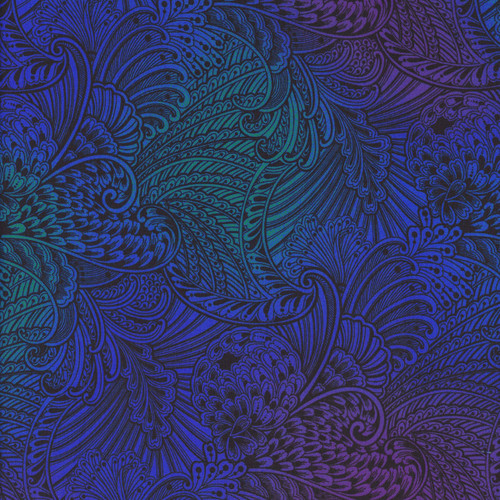 Benartex Fabrics 108 Inch Wide Quilt Back Peacock Flourish Opulence Multi Dark