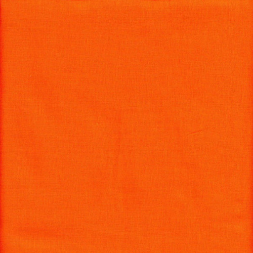 Free Spirit Fabrics Designer Essential Solid Mesa, bright orange fabric with a smooth texture and even weave.
