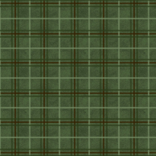Wilmington Prints Oh My Gourd! Danielle Leone Plaid Green