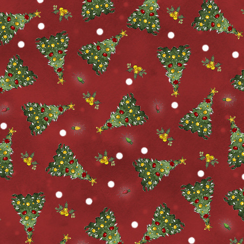 Wilmington Prints The Jolly North Anne Tavoletti Tossed Trees Red