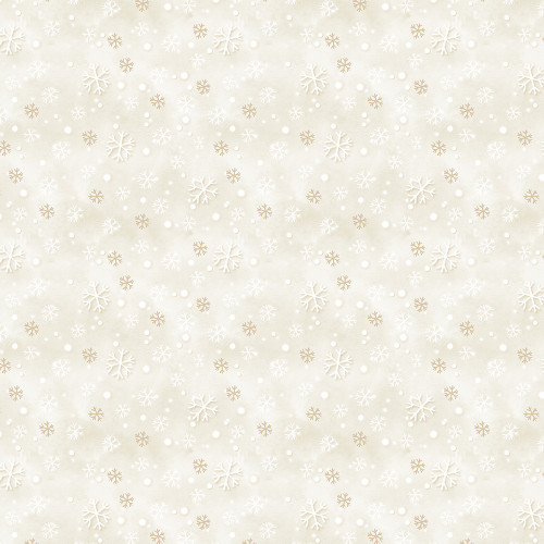 Wilmington Prints The Jolly North Anne Tavoletti Snowflakes Cream
