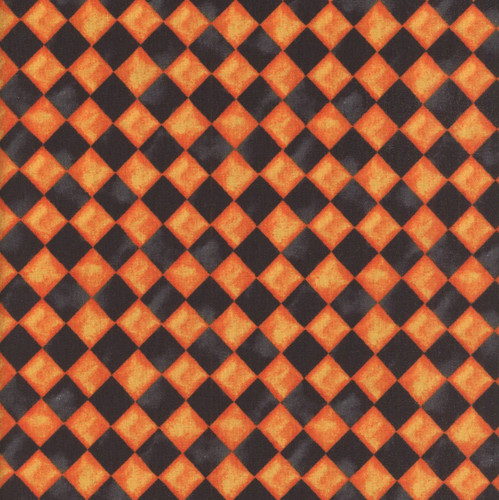Wilmington Prints Spooky Tails Nancy Mink Harlequin Texture Orange