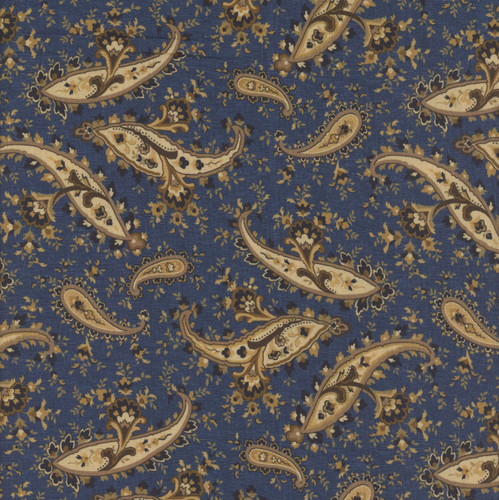 Marcus Fabrics Making Waves Katie Solberg Kashmir Floral Paisley Navy