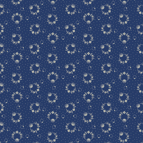Marcus Fabrics Making Waves Katie Solberg Flower Ring Navy