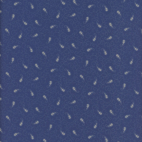 Marcus Fabrics Making Waves Katie Solberg Paisley Swirl Navy
