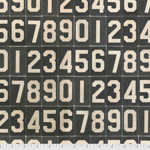 Free Spirit Fabrics Monochrome by Tim Holtz Numbers - Black