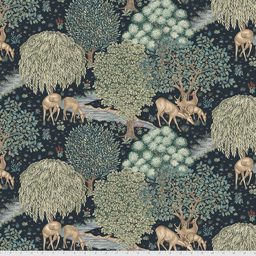 Free Spirit Fabrics Granada William Morris The Brook Indigo
