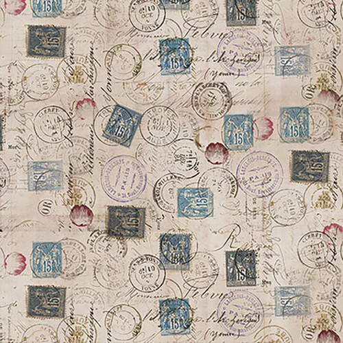 Free Spirit Fabrics Foundations Tim Holtz Eclectic Elements Correspondence Taupe