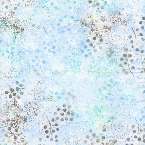 Timeless Treasures Fabrics Mountain Meadow Tonga Batiks Sky Decorative Ivy