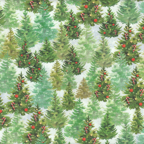 Benartex Fabrics Heartland Holiday Nicole Decamp Christmas Forest Green