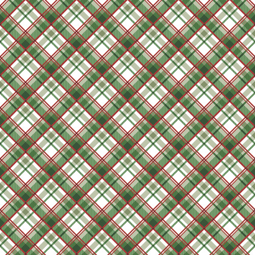 Benartex Fabrics Heartland Holiday Nicole Decamp Christmas Tartan Plaid Green White Red