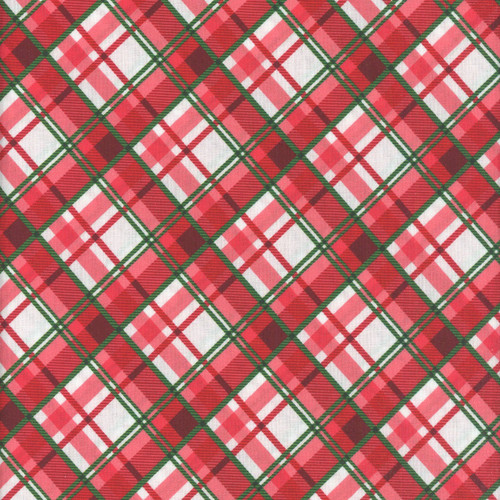 Benartex Fabrics Heartland Holiday Nicole Decamp Christmas Tartan Plaid Red White Green