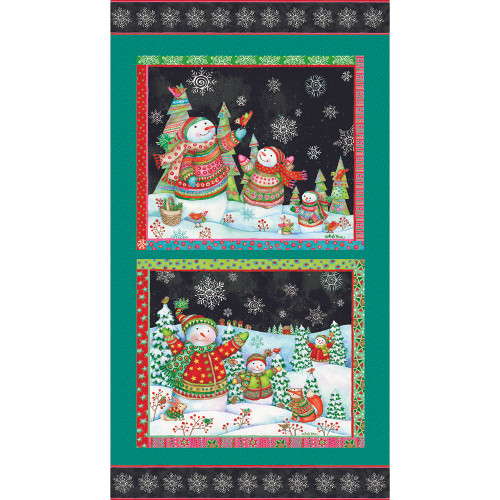Benartex Fabrics Snow Joy  Debi Hron Snow Joy Panel Multi