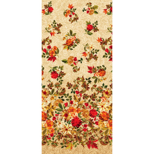 Benartex Fabrics Harvest Beauty Kanvas Studio Harvest Beauty Border Cream