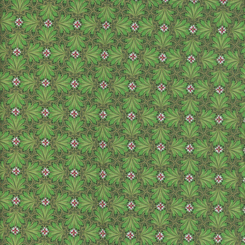Benartex Fabrics Holiday Nouveau Green Art Nouveau Foulard