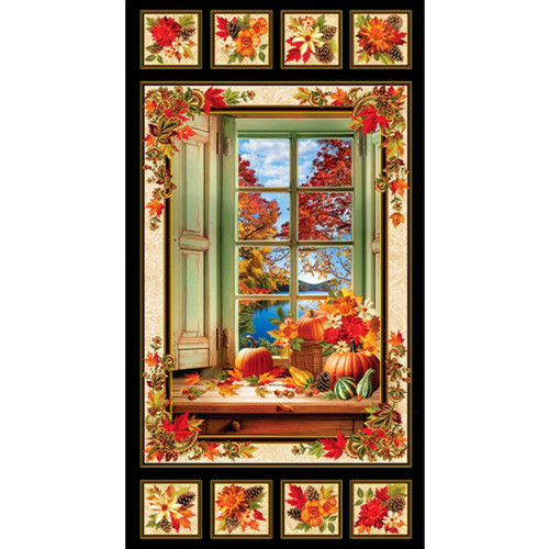 Benartex Fabrics Harvest Beauty Kanvas Studio Harvest Window Panel Multi