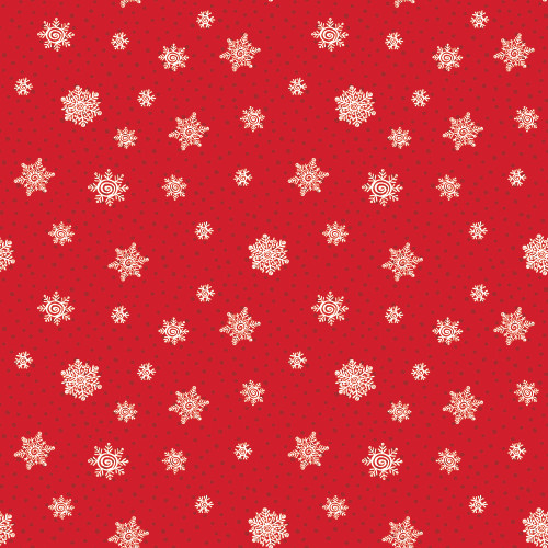 Benartex Fabrics Snow Joy Debbie Hron Red Playful Snow Flakes