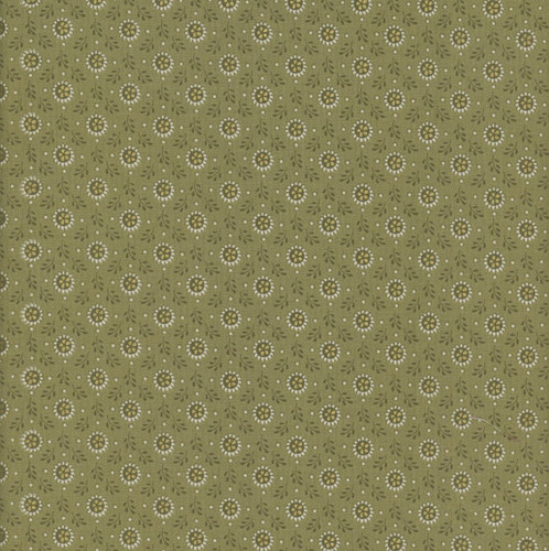 Benartex Fabrics Christmas At Home  April Cornell Tiny Daisy Green