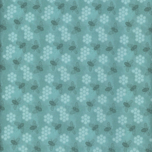 Benartex Fabrics Veronica's Garden  Kanvas Studio Garden Bees Teal