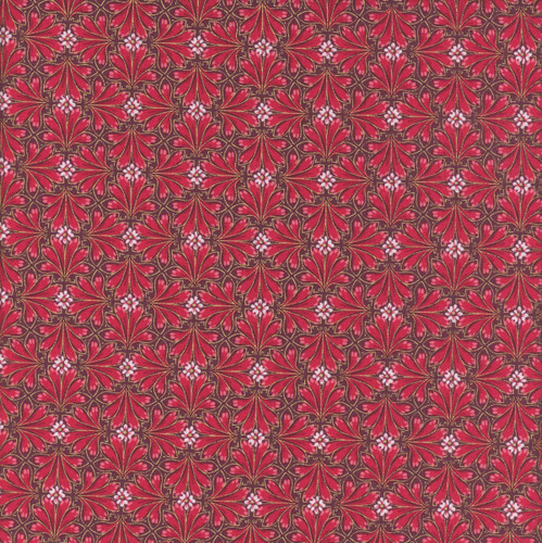 Benartex Fabrics Holiday Nouveau Crimson Red Art Nouveau Foulard