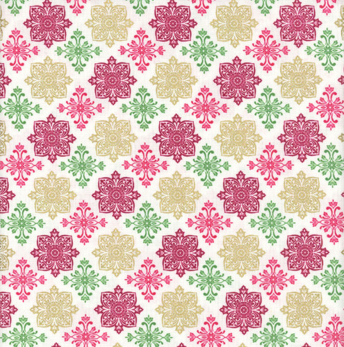 Benartex Fabrics Holiday Nouveau Cream Art Nouveau Medallions