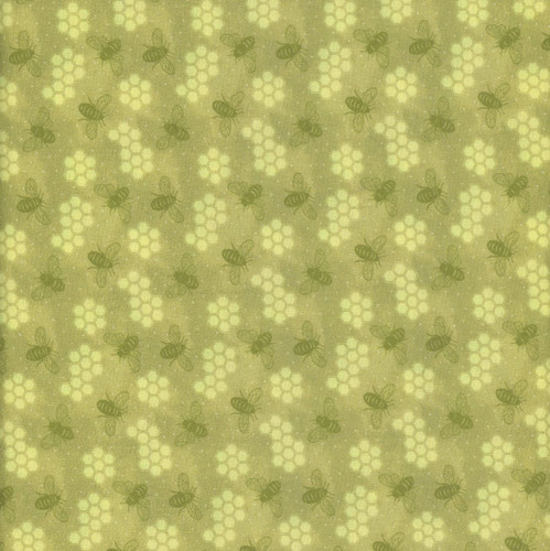 Benartex Fabrics Veronica's Garden  Kanvas Studio Garden Bees Green