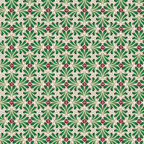 Benartex Fabrics Holiday Nouveau Cream Art Nouveau Foulard