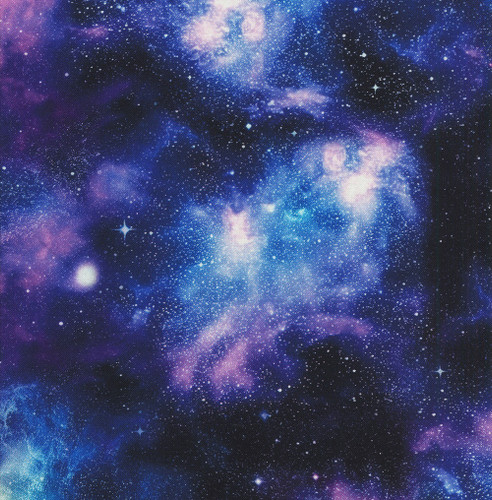 Robert Kaufman Galaxy Cats Astral Midnight Purple Outer Space