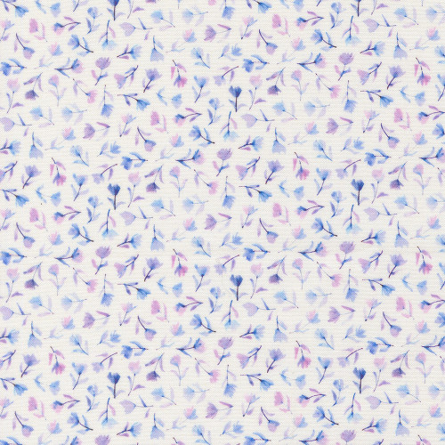 Moda Fabrics Delphinium Janet Clare Shaded Flowers Snowdrop
