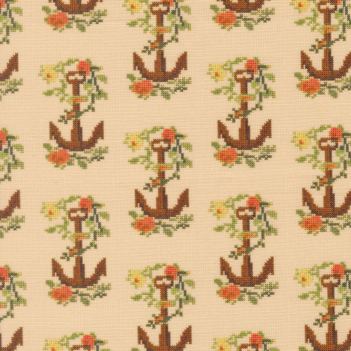 Moda Fabrics Saltwater Cathe Holden Knot On Call Cross Stitch Vintage Ephemera Natural Cream