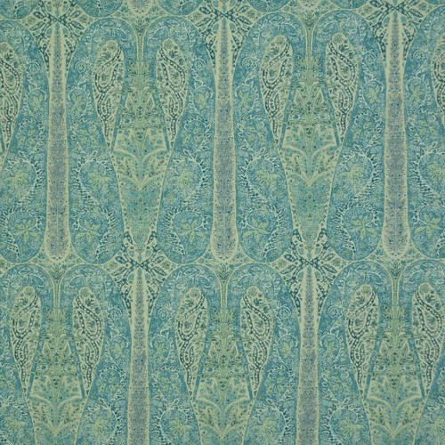 P/Kaufmann Fabrics Shetland Shawl Moonstone Blue Green Kashmir Paisley