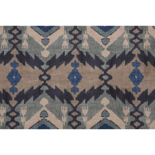 P/Kaufmann Fabrics Assam Ikat Creek Blue Printed Kilim