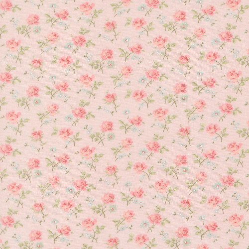 Moda Fabrics Abide Brenda Riddle Roses and Daisies Pink Pink