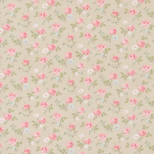 Moda Fabrics Abide Brenda Riddle Roses and Daisies Stone Tan